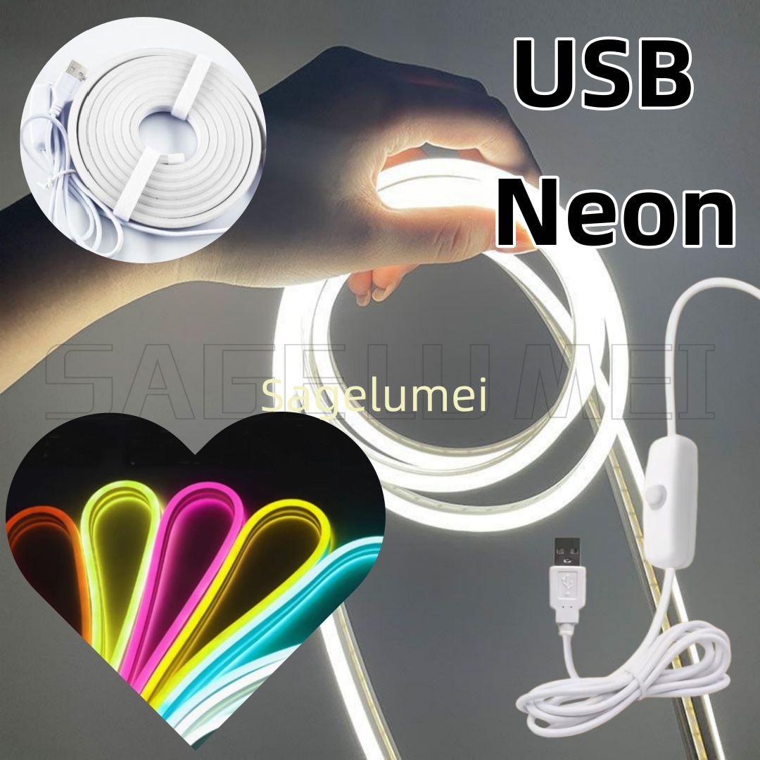 Smart Garden Youtube - Farbenfroher Neon-LED-Lichtstreifen mit Smart-Touch-Sensor-Schalter, Neon-Schild, Flexibles