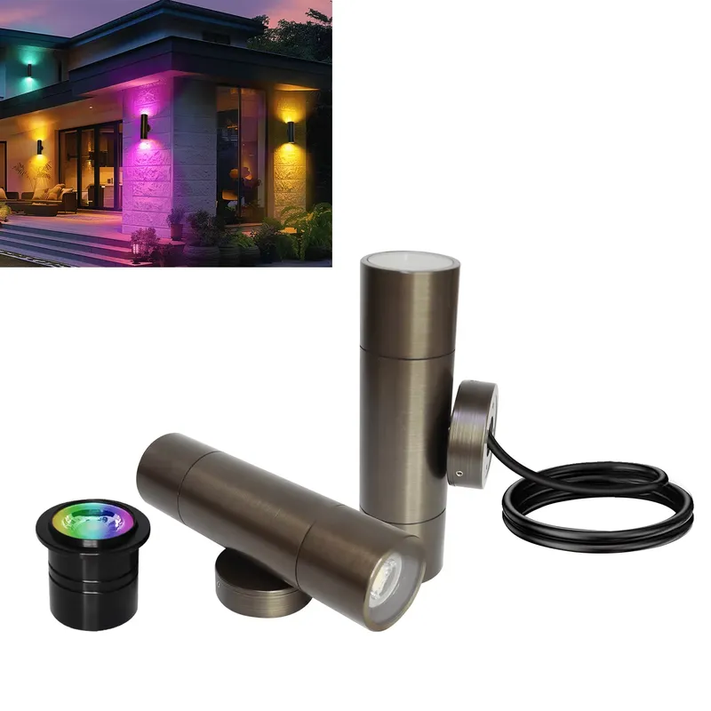 Smart Garden - Langlebige Messing-LED-Außenwandleuchte IP65 Wasserdichtes Design 12W