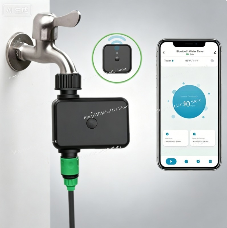 Smart Garden Water - Smarter WLAN-Gartenbewässerungstimer: Automatischer Tropfbewässerungsregler, App-Fernbedienung für