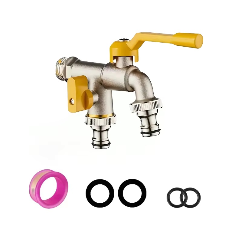 Smart Garden Water - Gartenschlauchhahn mit zwei Ausgängen – 1/2-Zoll-Anschluss,