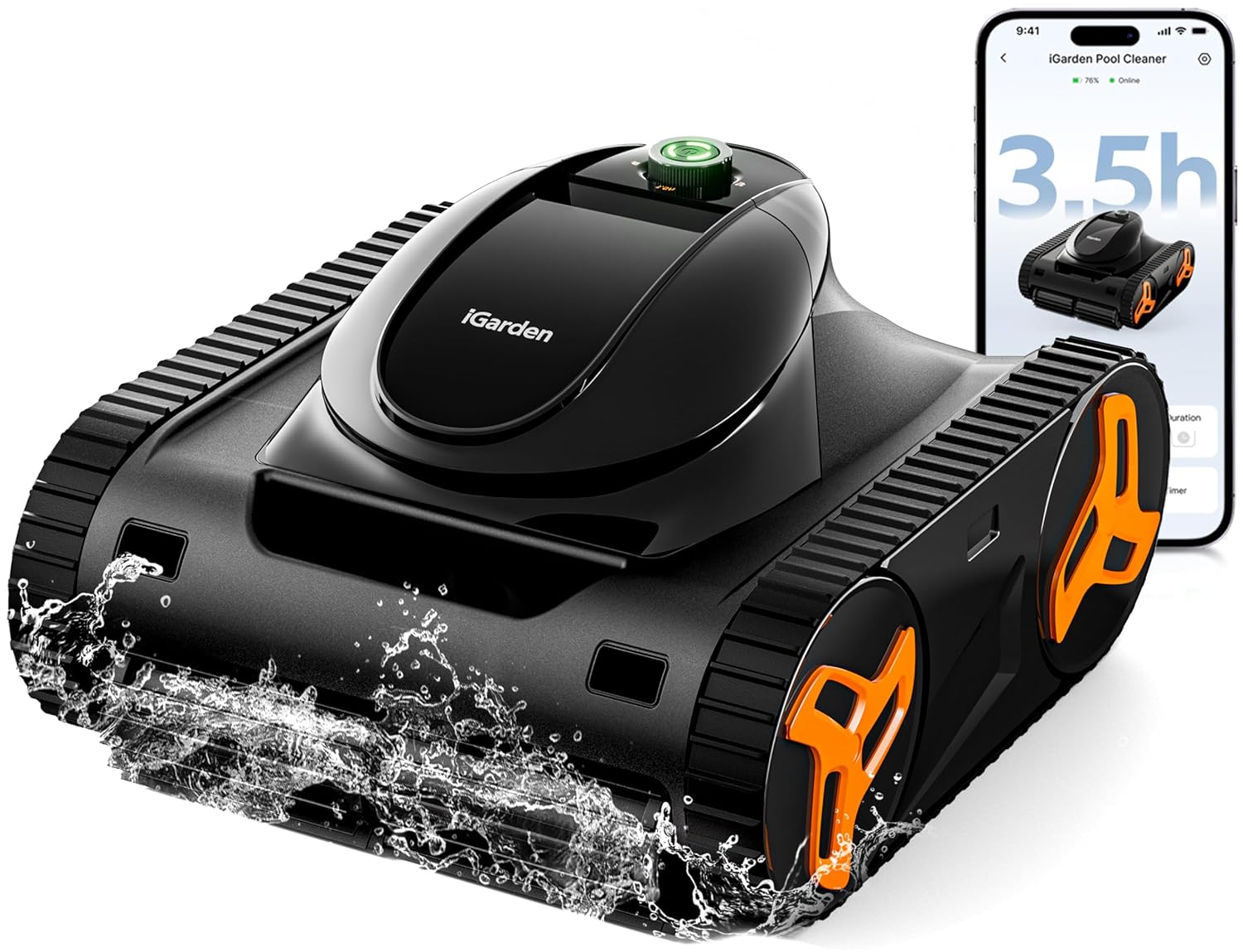 Smart Garden - Roboter-Poolreiniger KN-Serie, 210 Min. Laufzeit, Intelligente